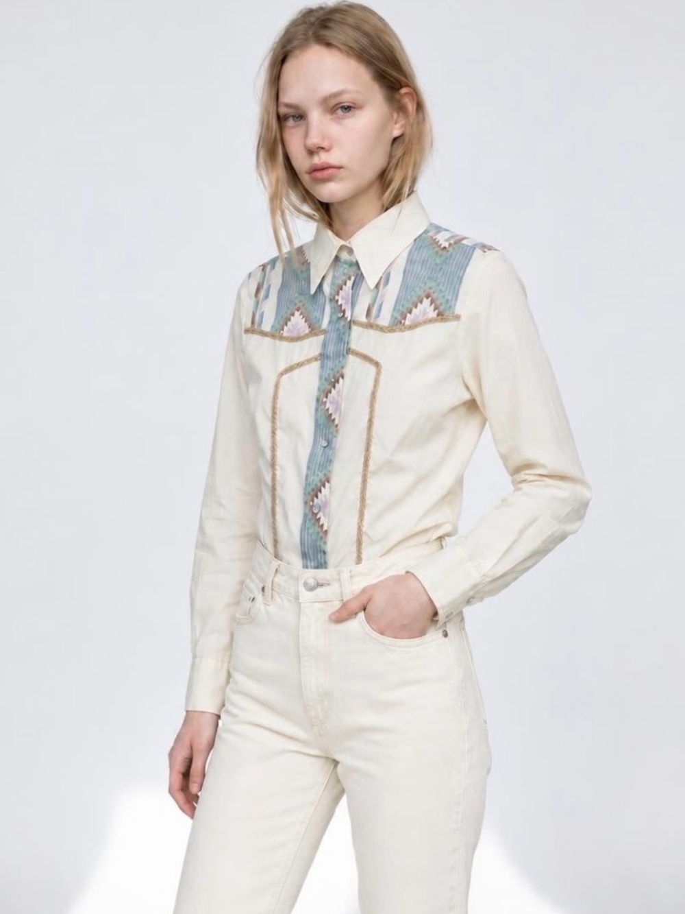 VTG Larry Mahan Cowboy Collection Pearl Snap Top